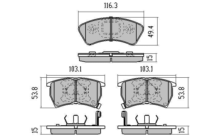 RDA GP Max Brake Pad Set Front RDB427
