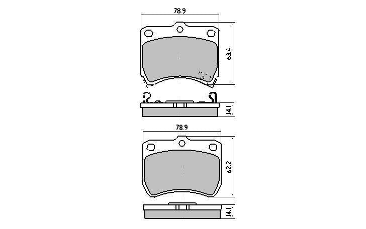 RDA GP Max Brake Pad Set Front RDB442