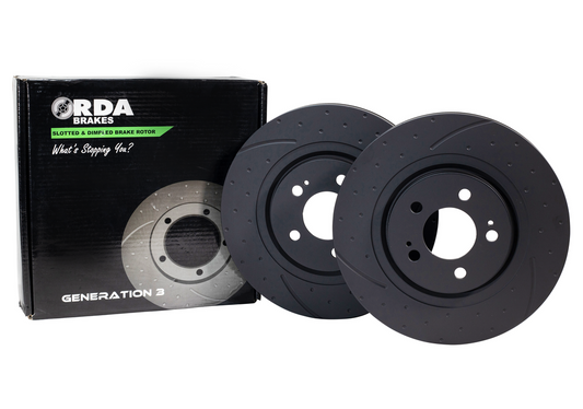 RDA Slotted And Dimpled Brake Rotor Pair 286mm Rear RDA7782D