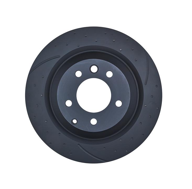 RDA Slotted And Dimpled Brake Rotor Pair 358mm Rear RDA8029D