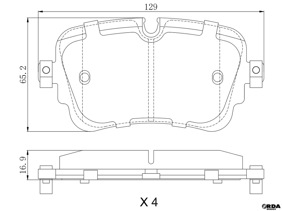 RDA GP Max Brake Pad Set Rear RDB2460