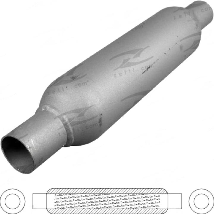 Redback Hotdog Muffler 18"" x 1.75"" Spiral Mild HD18175