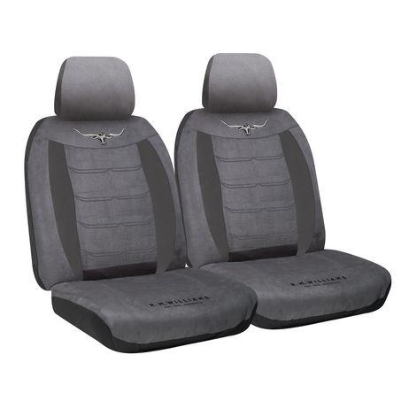 R.M. Williams Seat Cover Set Velour Front Grey VLRMW16GRY30