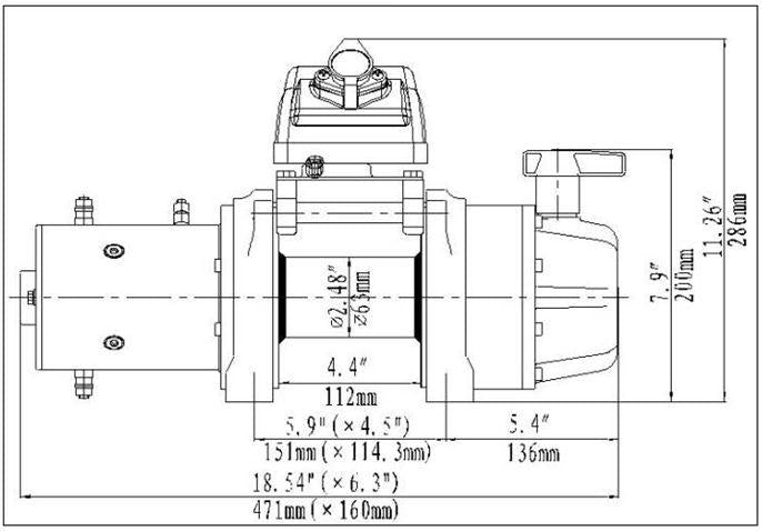 Runva 11XS Premium 4X4 Winch 12V 11000lb W/Synthetic Rope 11XS12VD