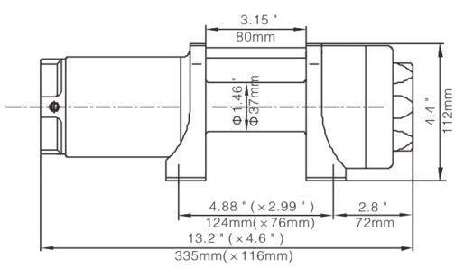 Runva 3.5P ATV Winch 12V 3500lb W/Steel Cable 35P12VS