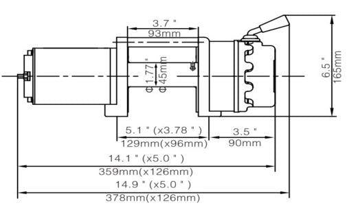 Runva 4.5X ATV Winch 12V 4500lb W/Synthetic Rope 45X12VD
