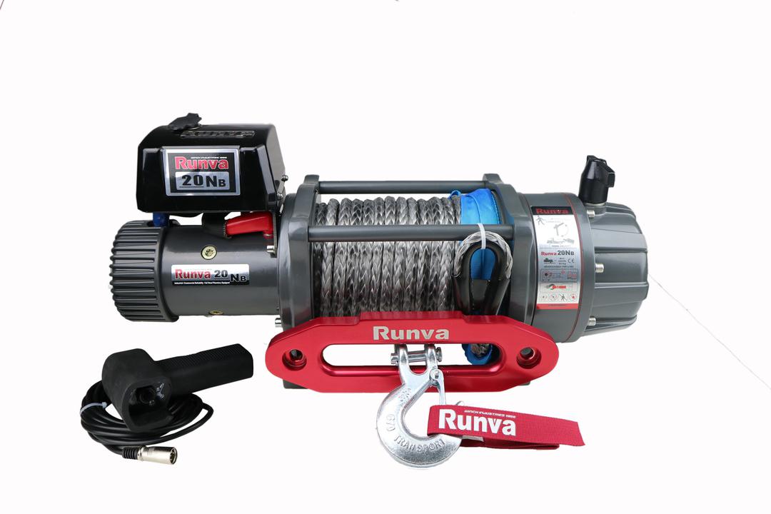 Runva EWB20000 Premium 4X4 Winch 12V 20000lb W/Synthetic Rope IP67 Protection EWB2000012VD