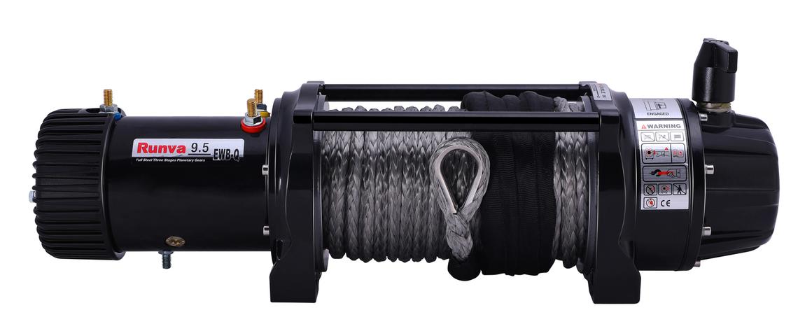Runva EWB9500-Q Premium 4X4 Winch 12V 9500lb W/Synthetic Rope EWB9500Q12VD