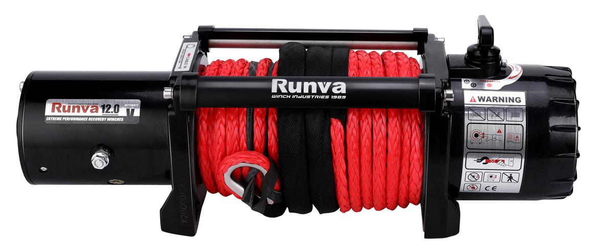 Runva EWV12000 Ultimate 4X4 Winch 12V 12000lb W/Synthetic Rope EWV1200012VD