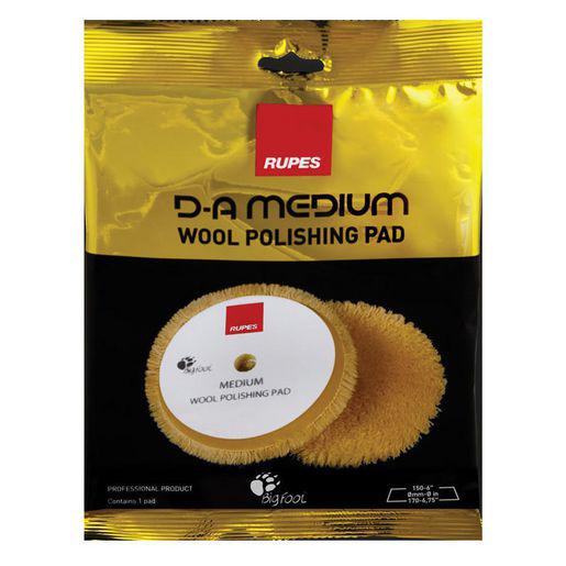 Rupes Wool Polishing Pad D-A Medium Yellow 130/145mm 1Pk 9.BW150M/1