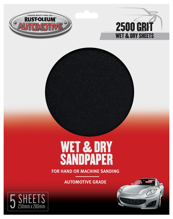 Rust-Oleum Wet & Dry Sandpaper 2500 Grit 5 Pack 367641