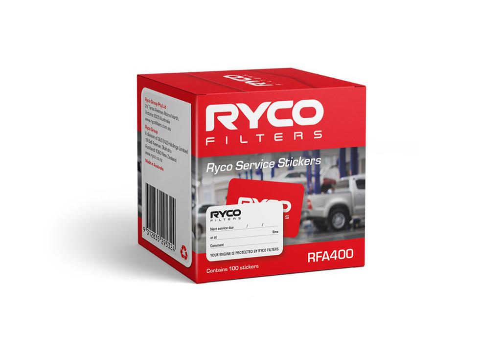 Ryco Service Stickers 100pk RFA400