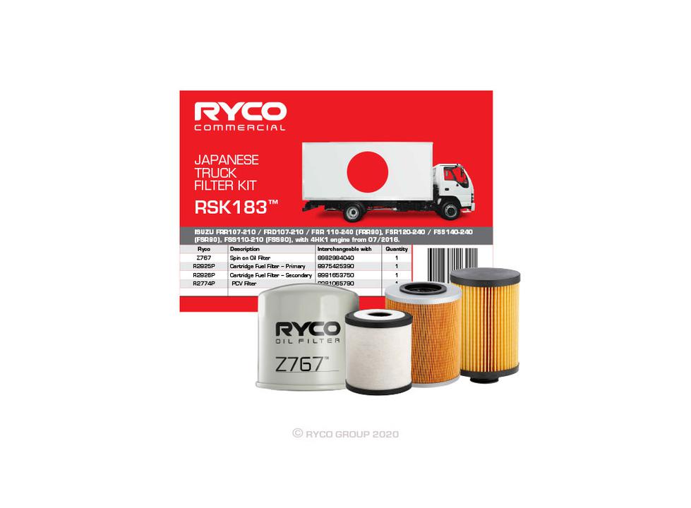 Ryco 4x4 Filter Service Kit RSK183