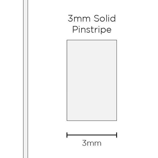 SAAS Pinstripe Solid White 3mm x 10m 1102