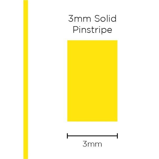 SAAS Pinstripe Solid Yellow 3mm x 10m 1117