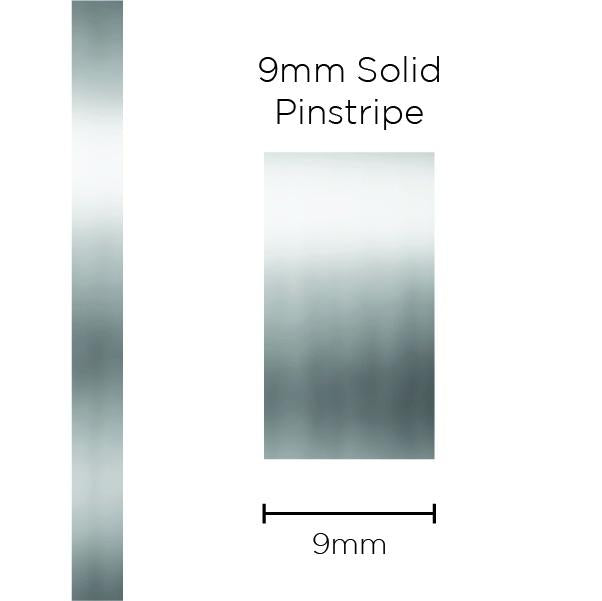 SAAS Pinstripe Solid Chrome Mylar 9mm x 10m 11399