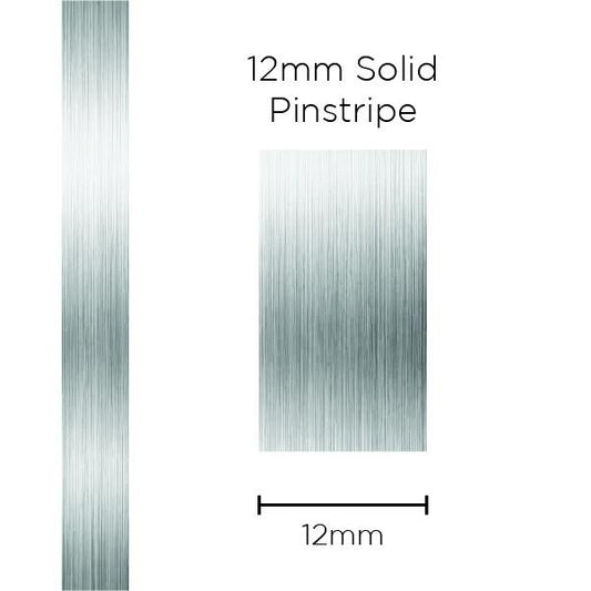 SAAS Pinstripe Solid Silver 12mm x 10m 11407