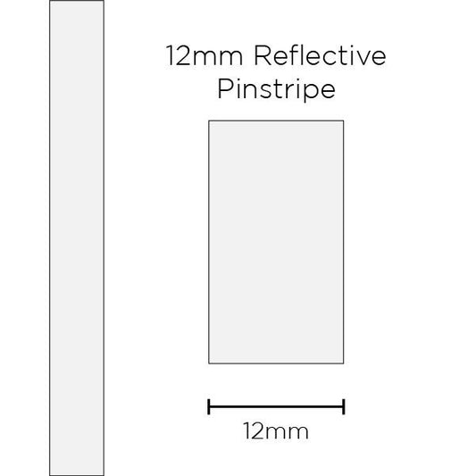 SAAS Pinstripe Reflective White 12mm x 1m 11496