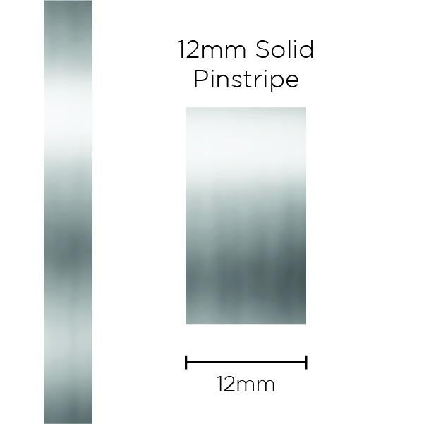 SAAS Pinstripe Solid Chrome Mylar 12mm x 10m 11499