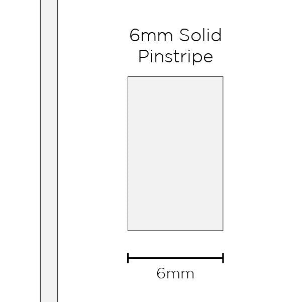 SAAS Pinstripe Solid White 6mm x 10m 1202