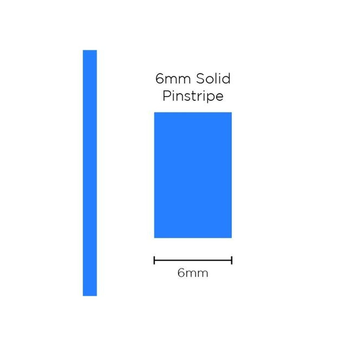 SAAS Pinstripe Solid Medium Blue 6mm x 10m 1204