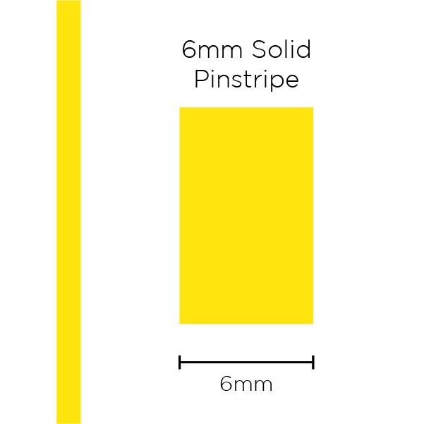 SAAS Pinstripe Solid Yellow 6mm x 10m 1217