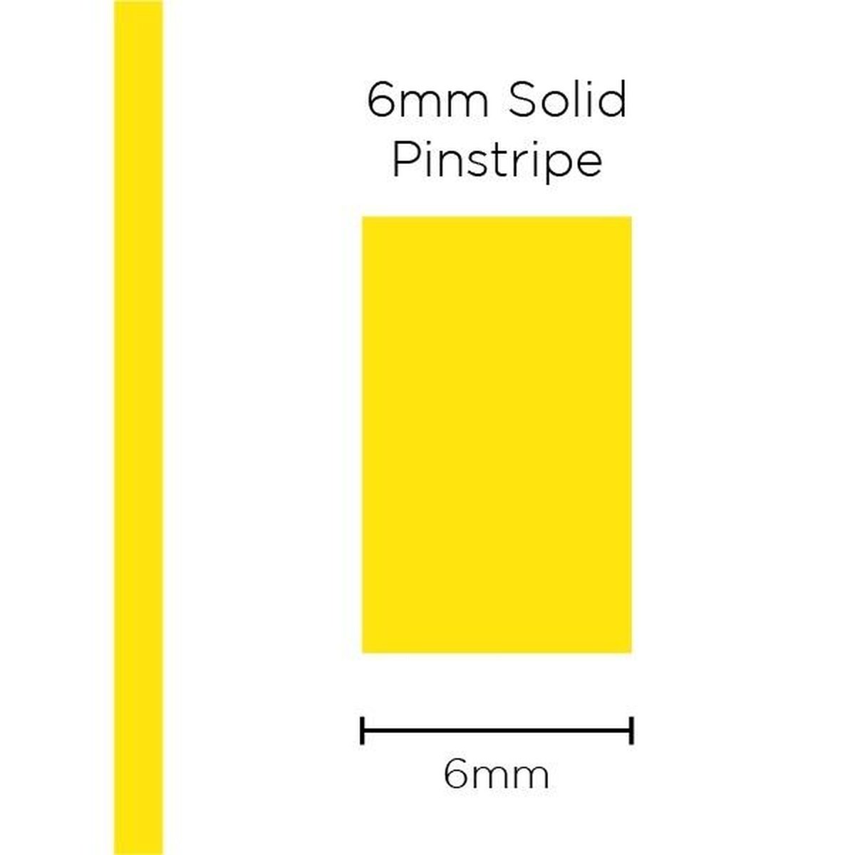 SAAS Pinstripe Solid Yellow 6mm x 10m 1217