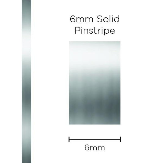 SAAS Pinstripe Solid Chrome Mylar 6mm x 10m 1299