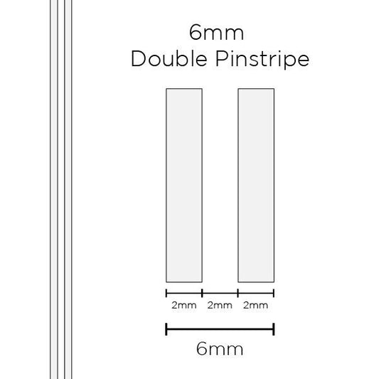 SAAS Pinstripe Double White 6mm x 10m 1302