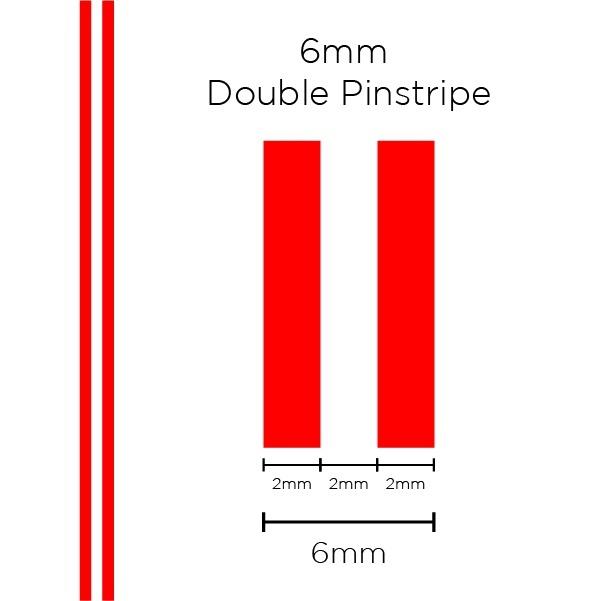 SAAS Pinstripe Double Red 6mm x 10m 1303
