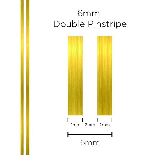 SAAS Pinstripe Double Gold 6mm x 10m 1306