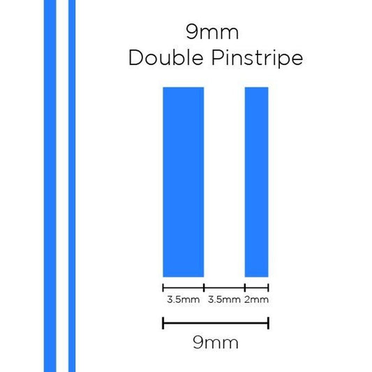 SAAS Pinstripe Double Medium Blue 9mm x 10m 1504