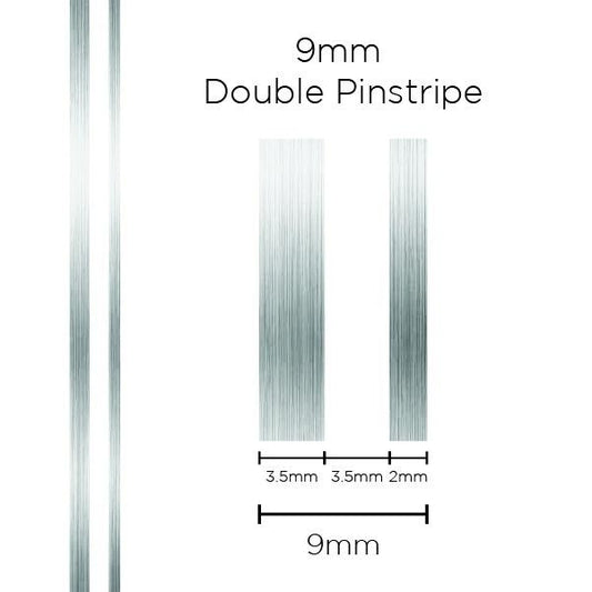 SAAS Pinstripe Double Silver 9mm x 10m 1507