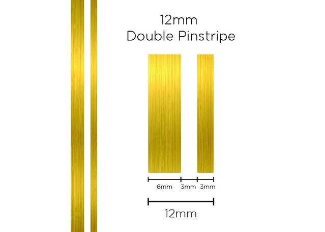 SAAS Pinstripe Double Gold 12mm x 10m 1606