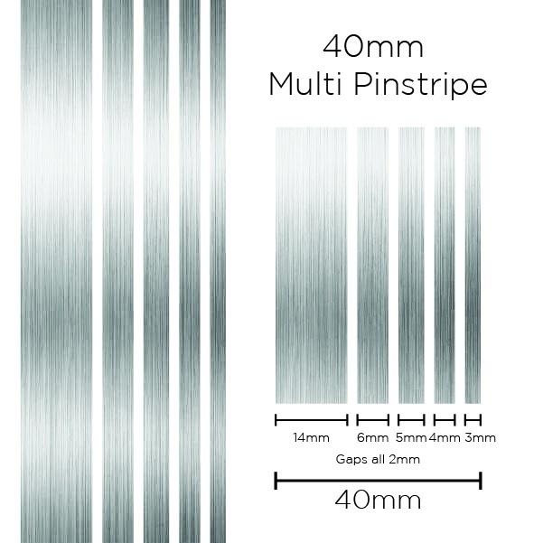 SAAS Pinstripe Multi Silver 40mm x 10m 1907