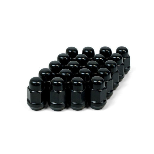 SAAS Wheel Nut Acorn Bulge M12x1.50 Black 35mm (20 Pack) 33536BBC