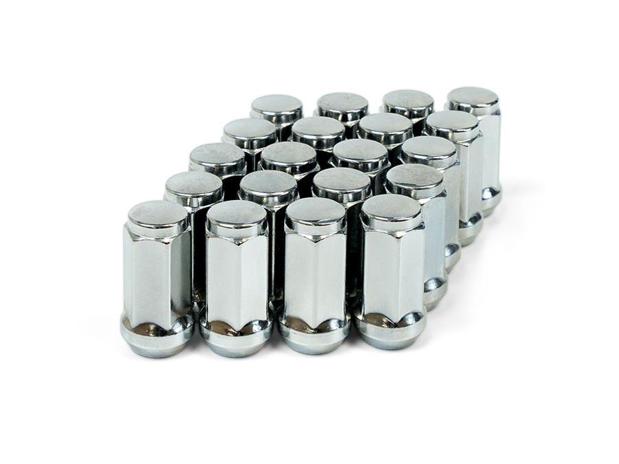 SAAS Wheel Nut Flat Head Bulge M14x1.5 Chrome 45mm (20 Pack) 44599B
