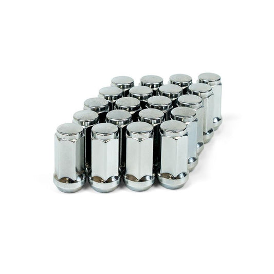SAAS Wheel Nut Flat Head Bulge M14x1.5 Chrome 45mm (20 Pack) 44599B
