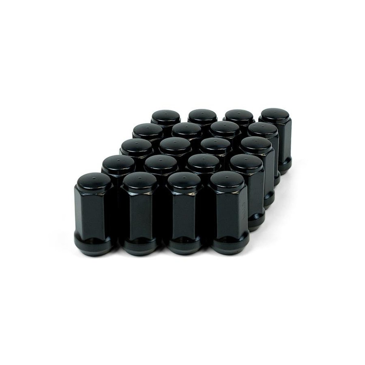 SAAS Wheel Nut Flat Head Bulge M14x1.5 Black 45mm (20 Pack) 44599BBC