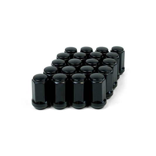 SAAS Wheel Nut Flat Head Bulge M14x1.5 Black 45mm (20 Pack) 44599BBC
