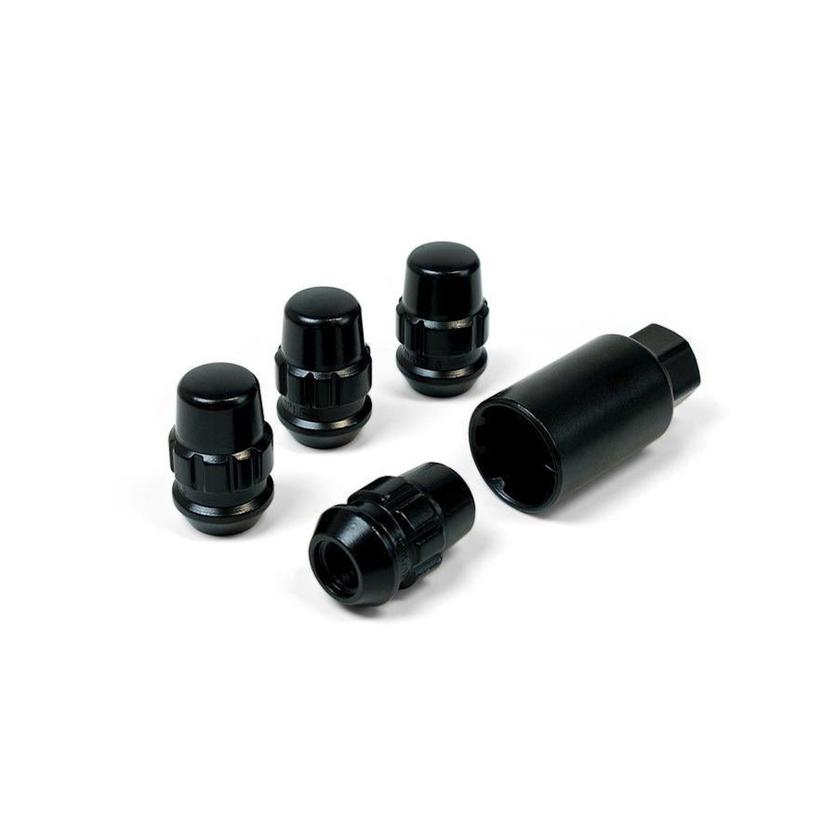 SAAS Locking Wheel Nuts Splined Acorn Bulge M12x1.50 Black (4 Pack) 923326BC