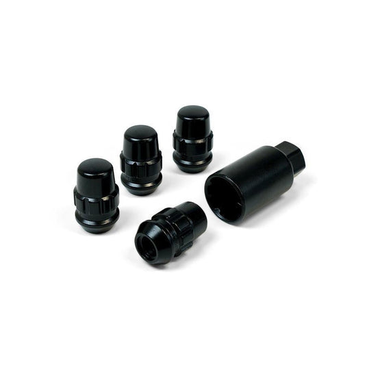 SAAS Locking Wheel Nuts Splined Acorn Bulge M12x1.50 Black (4 Pack) 923326BC