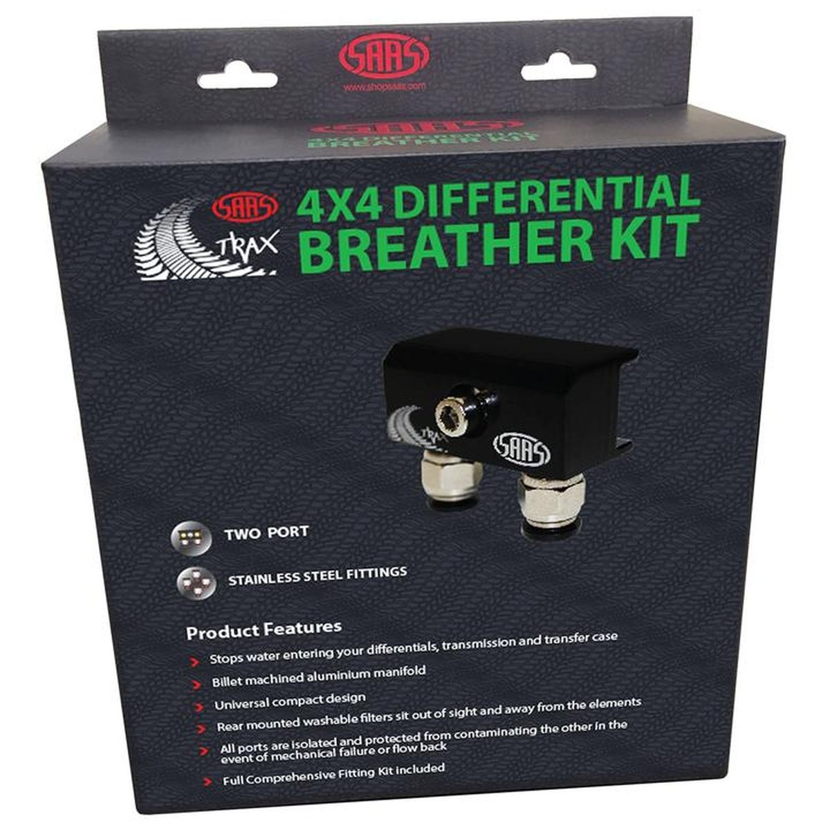 SAAS Diff Breather Kit 2 Port fits Ford Ranger/Mazda BT-50 DB1011