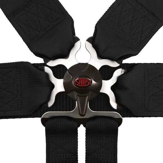 SAAS Racing Harness 6 Point FIA Approved (Black) R1006B