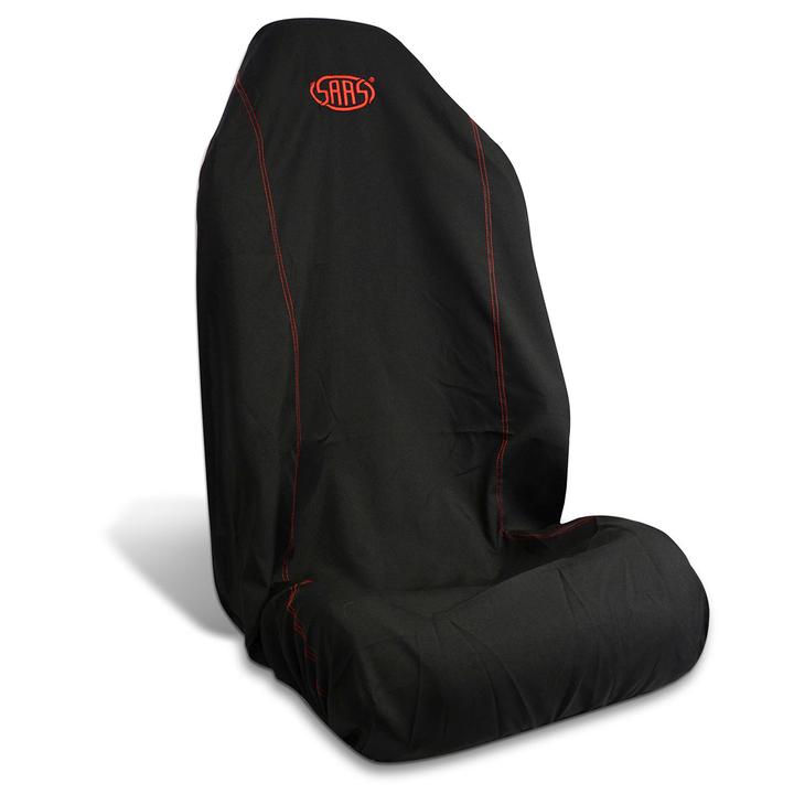 SAAS Seat Cover Throw Black/Red Logo (Single) SC5010