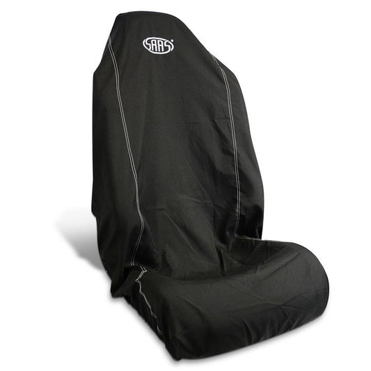SAAS Seat Cover Throw Black/White Logo (Single) SC5011