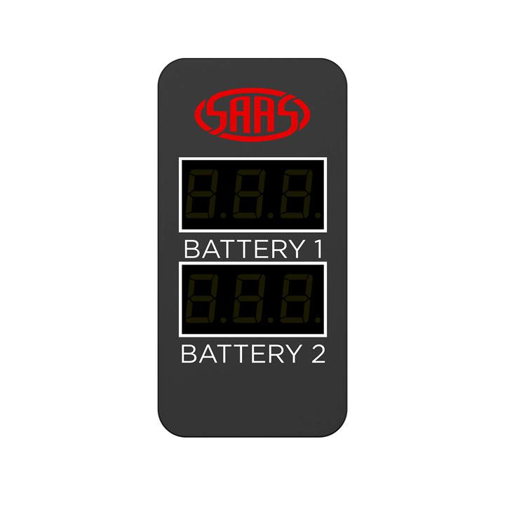 SAAS Dual Volt Digital Switch Gauge 8-18V (Suits Nissan) 39x23mm SG81513