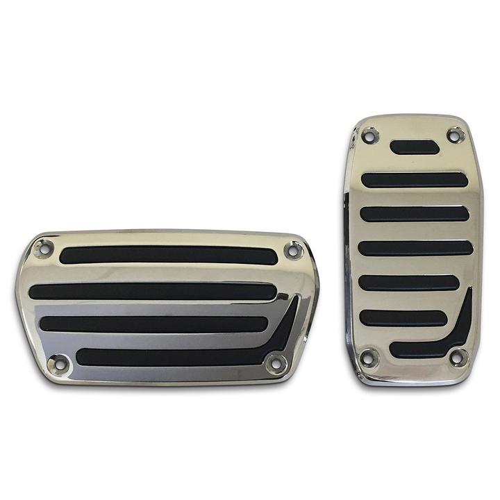 SAAS Pedal Pad Kit Auto - Chrome SPKA8576