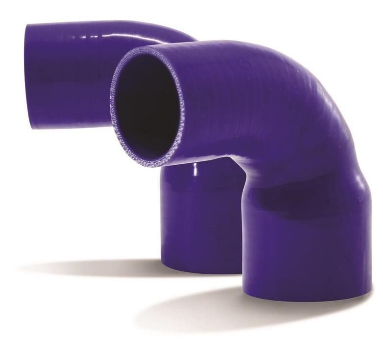 SAAS Silicone 90 Degree Reducer 38 x 51mm Blue SSH903851E