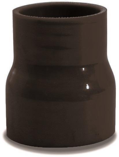 SAAS Silicone Straight Reducer 51 x 70 x 76mm Black SSH517076